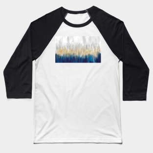 White Gold Blue Abstract Art Baseball T-Shirt